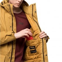 Jack Wolfskin Parka Fierce Wind (waterproof, windproof, recycled materials) amber yellow Men